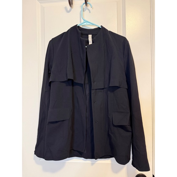 lululemon athletica Jackets & Blazers - Lululemon Between Places Blazer Jacket Women‎ 4 Black Excellent Layered Tech